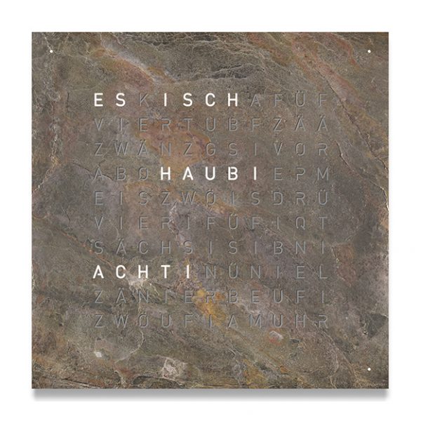 QLOCKTWO - Creator´s Edition GLINTSCAPE. 45*45 cm. Granit.