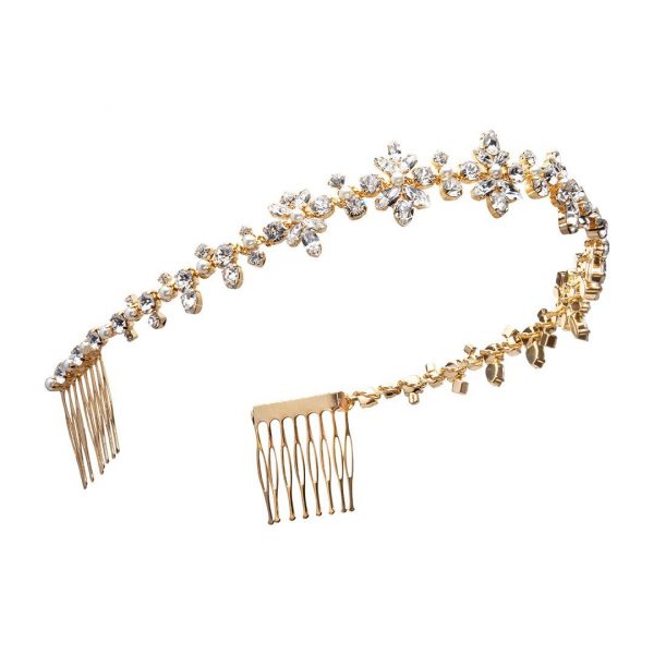 Caroline Svedbom Bridal - More Than Words Tiara / Crystal Guldfärg