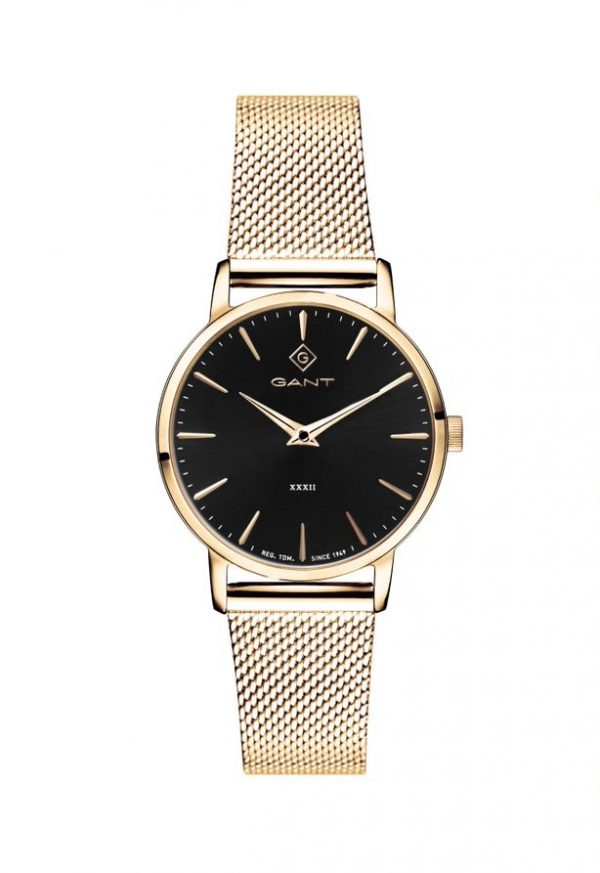Gant Park Avenue Guldpvd Svart tavla - 32 mm
