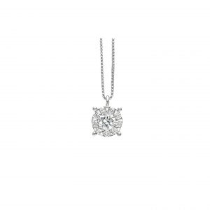 Piero Milano - Bloom Halsband vitguld 18 k med diamanter
