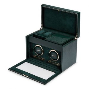 Wolf British Racing Green 2 piece watch winder