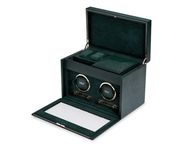 Wolf British Racing Green 2 piece watch winder