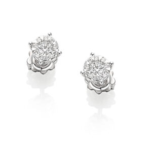 Piero Milano - Bloom örhängen vitguld eller guld 18 k med diamanter