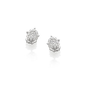Piero Milano - Bloom örhängen vitguld eller guld 18 k med diamanter