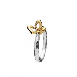 Sandberg Ring - Ringo Liten Blomma. Silver/18 k guld