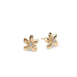 Sandberg Ringo Blomma Örhänge 18 k guld med diamant