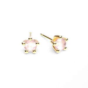 Sandberg Cocktail - örhänge rosenkvarts 18 k. 5 mm