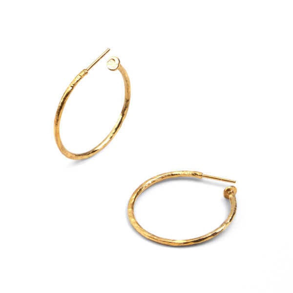 Sandberg Örhänge - Ringo Creol 18 k guld - 29 mm
