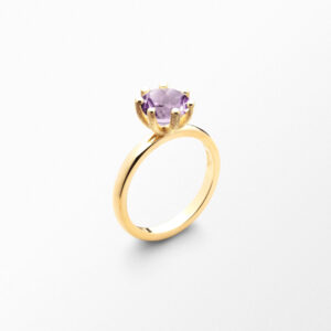 Sandberg Cocktail ring Ljus Ametist 18 k guld 6 mm
