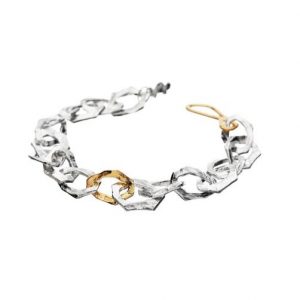 Sandberg Stor Grim Armband Silver/18 k guld