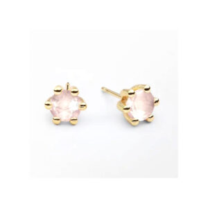 Sandberg Cocktail, örhänge rosenkvarts 18 k 6 mm