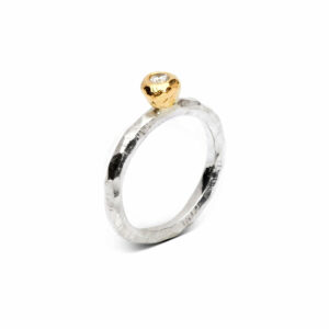 Sandberg Ring - Ringo Kula med diamant. Silver/18 k guld