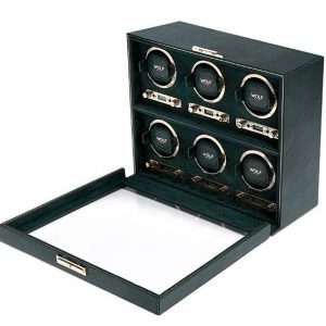 Wolf British Racing Green 6 pices Watch Winder