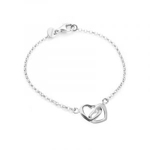 Chros Choenhagen: Together – armband i rhodierat silver med hjärtan