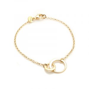 Chros Chopenhagen: Thin Loops – armband i 18 karat guld förgyllt silver