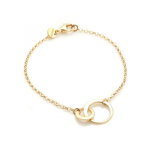 Chros Chopenhagen: Thin Loops – armband i 18 karat guld förgyllt silver