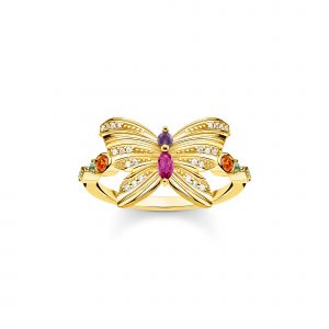 Thomas Sabo ring Fjärilsring.  Stl. 52 +54