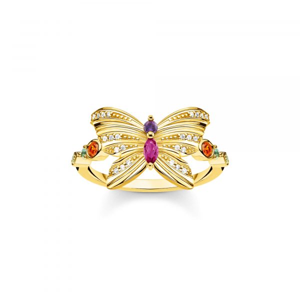 Thomas Sabo ring Fjärilsring.  Stl. 52 +54