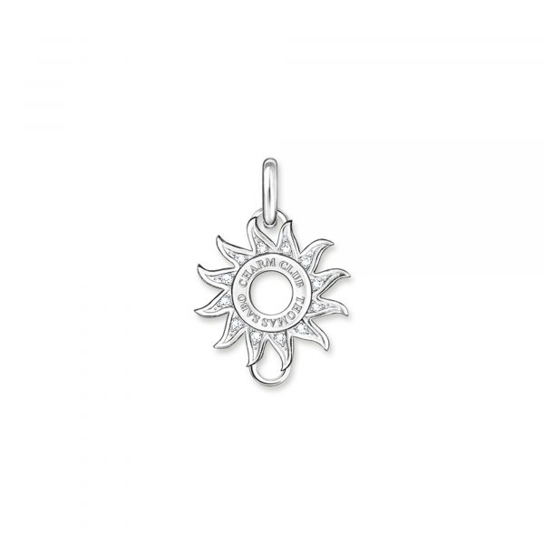 Thomas Sabo Charm Carrier, berlockhållare Sol med stenar