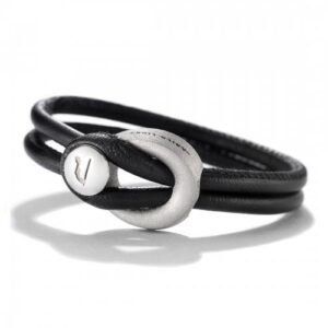 LINKS JEWELS Svart Läder armband. Nu bättre pris!