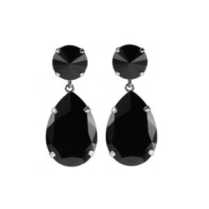 Caroline Svedbom Perfect Drop Earrings / Jet. silver färg