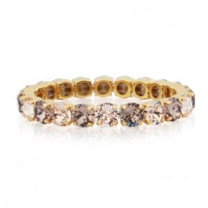 Caroline Svedbom Gia Stud Bracelet / Greige Silk Combo