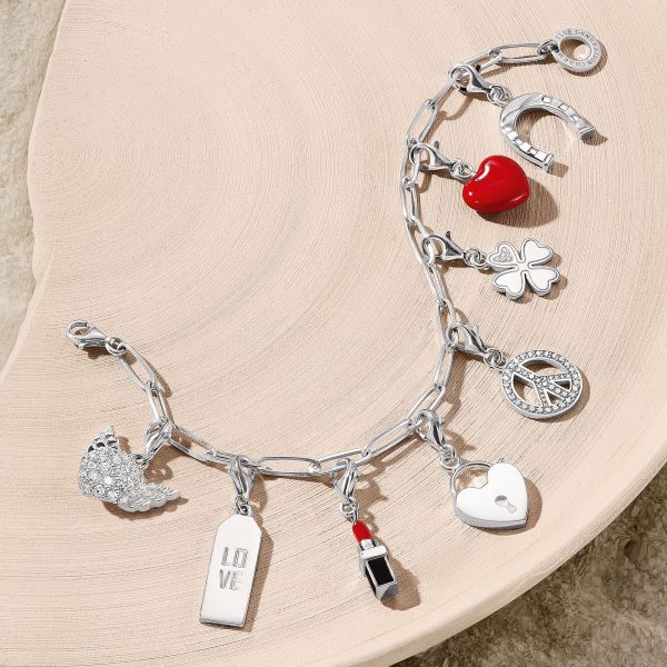 Thomas Sabo Charms berlock: Charm Rött Hjärta silver. Sista ex - Bild 2