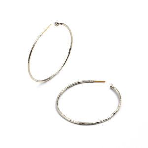 Sandberg Örhänge Ringo Creol Silver/18 k guld. 50 mm