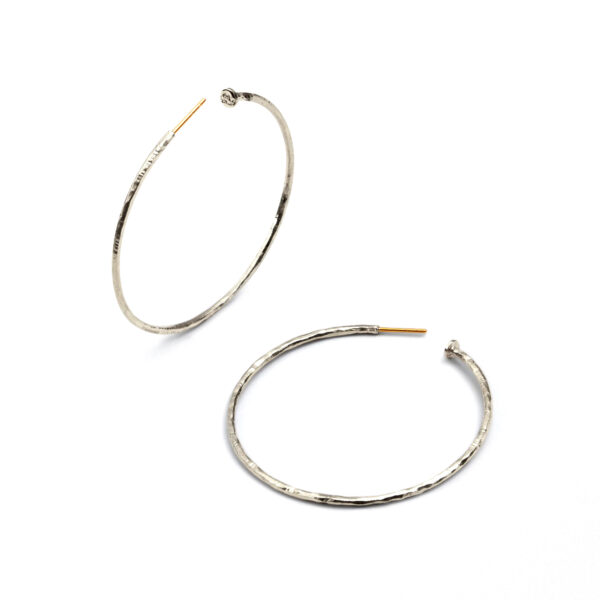 Sandberg Örhänge Ringo Creol Silver/18 k guld. 50 mm