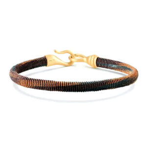 Ole Lynggaard Life Bracelet 18K. 6 mm. -Maroon Rope-