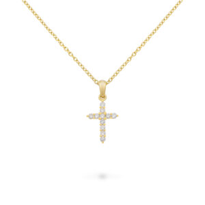 Piero Milano - Kors Halsband guld 18 k med diamanter