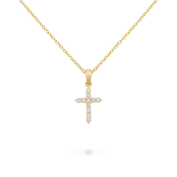 Piero Milano - Kors Halsband guld 18 k med diamanter