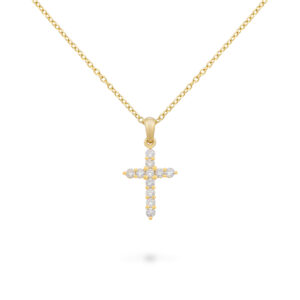 Piero Milano - Kors Halsband guld 18 k med diamanter