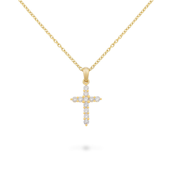Piero Milano - Kors Halsband guld 18 k med diamanter