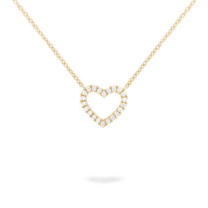 Piero Milano - Hjärt halsband guld 18 k med diamanter