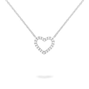 Piero Milano - Hjärt halsband vitguld 18 k med diamanter