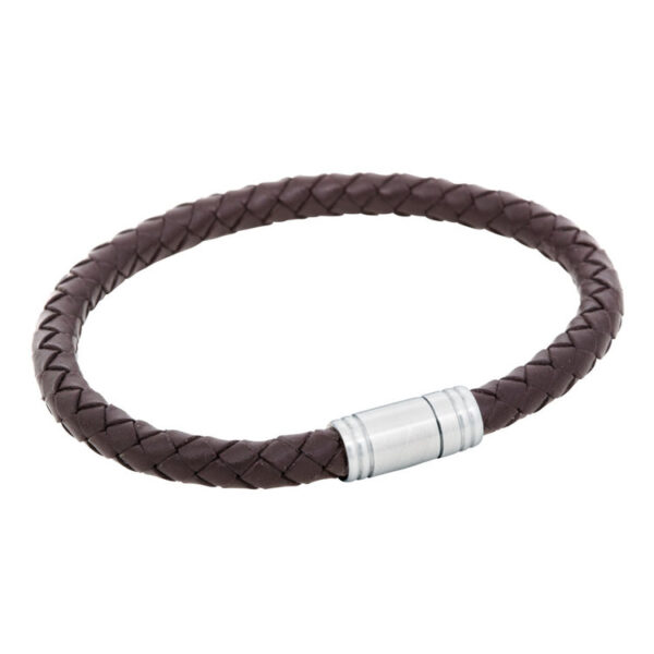 By Billgren - LIAM Läderarmband Brun/Stål