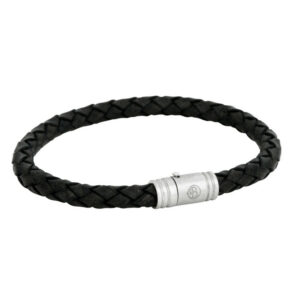 By Billgren - LIAM Läderarmband Svart/Stål