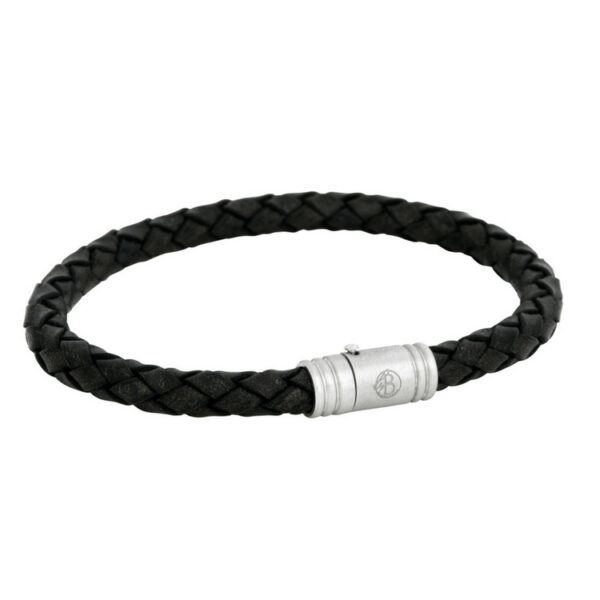 By Billgren - LIAM Läderarmband Svart/Stål