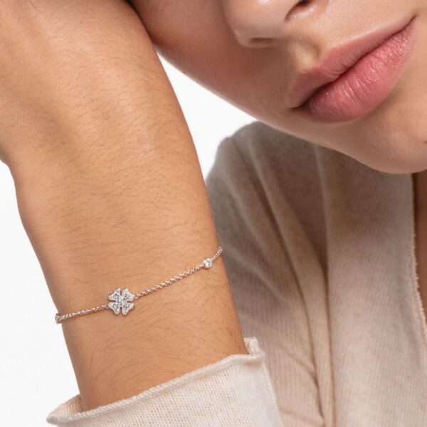 Thomas Sabo Armband Klöverblad med stenar silver - Bild 2