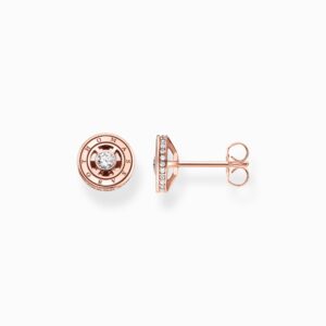 Thomas Sabo Stiftörhängen med vita stenar rosé