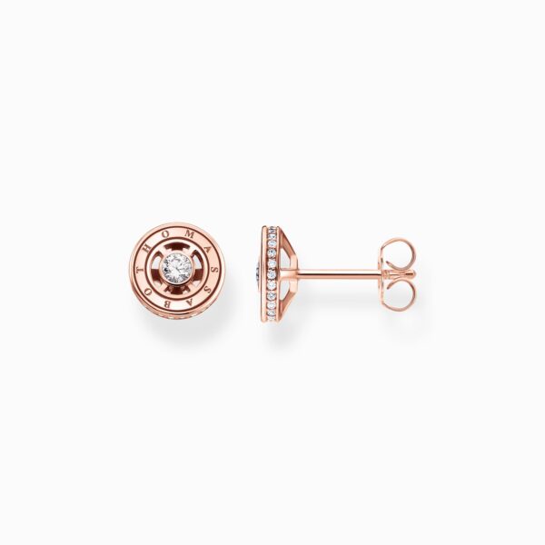 Thomas Sabo Stiftörhängen med vita stenar rosé