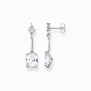 Thomas Sabo Örhängen med vita sten, silver