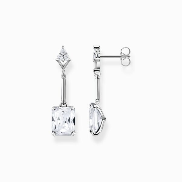 Thomas Sabo Örhängen med vita sten, silver