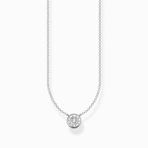 Thomas Sabo Halsband cirkel med vit sten silver