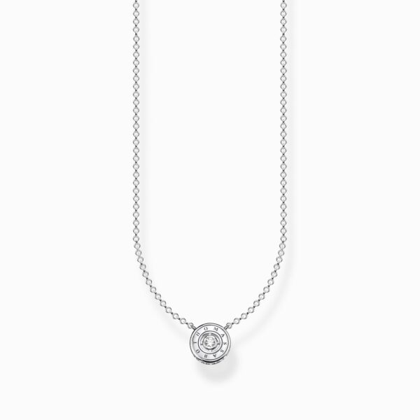 Thomas Sabo Halsband cirkel med vit sten silver