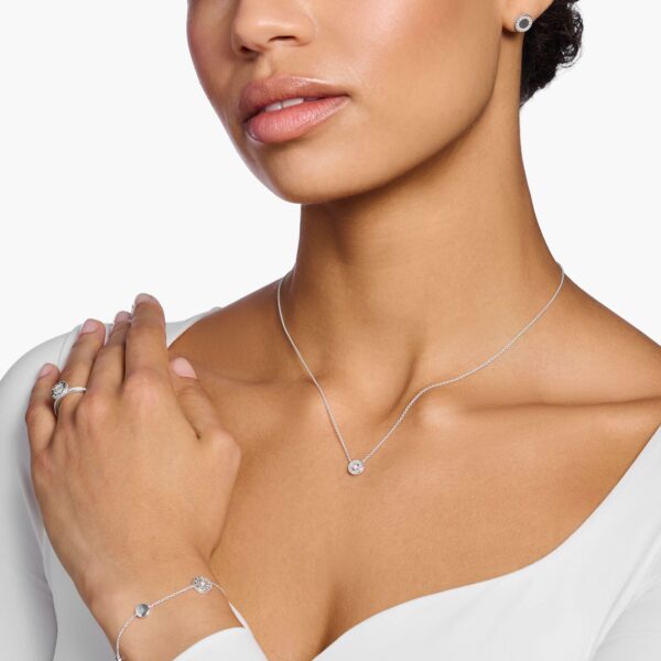 Thomas Sabo Halsband cirkel med vit sten silver - Bild 2