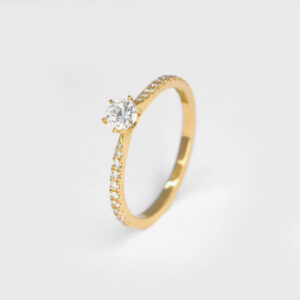 Engelbert Diamant ring 18 k guld. 0,39 ct -  Stl 55 (17,5mm). 1 exemplar