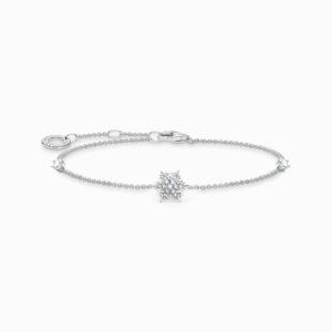 Thomas Sabo Armband Snöflinga med vita stenar. 1 ex