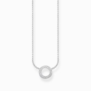 Thomas Sabo Charm halsband Cirkel vita stenar